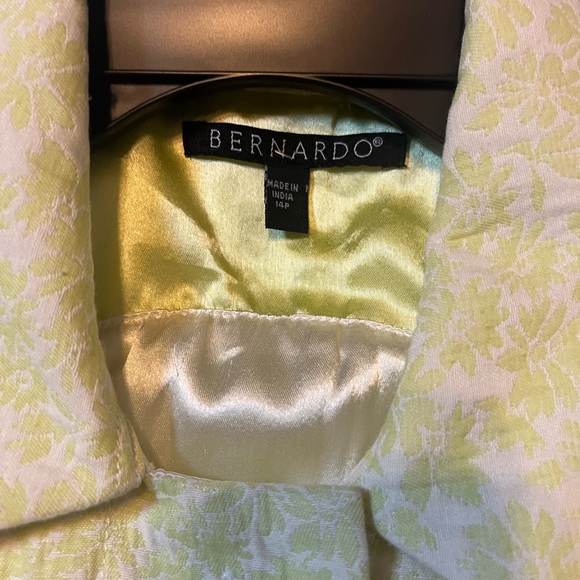 Bernardo Petite Sophisticate | Green Floral Cropped Jacket 14P - Picture 4 of 6